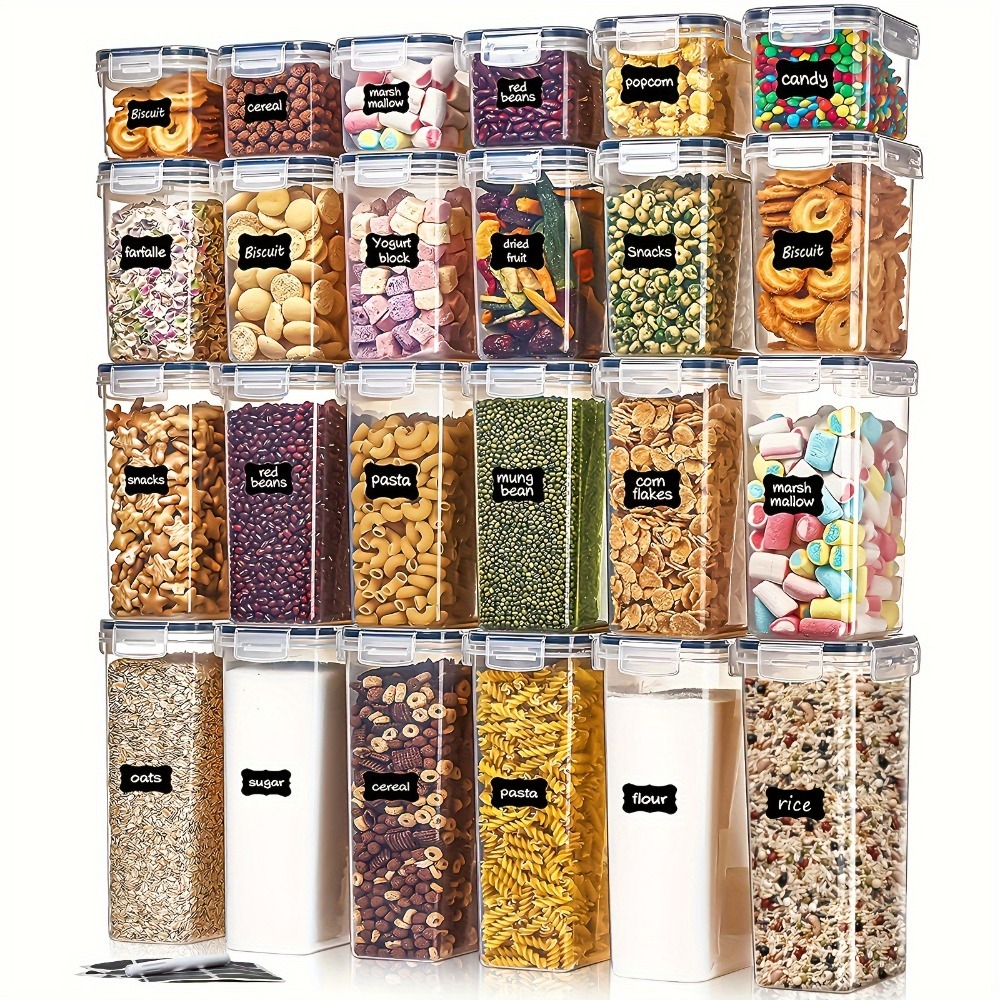 Kitchen Baking Tray Organizer - 24 قطعة من حاويات تخزين الطعام،