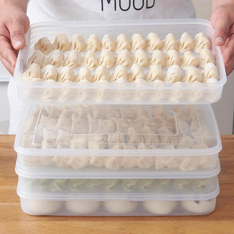 Kitchen Baking Tray Organizer - صندوق تخزين شفاف للمطبخ، منظم للثلاجة،