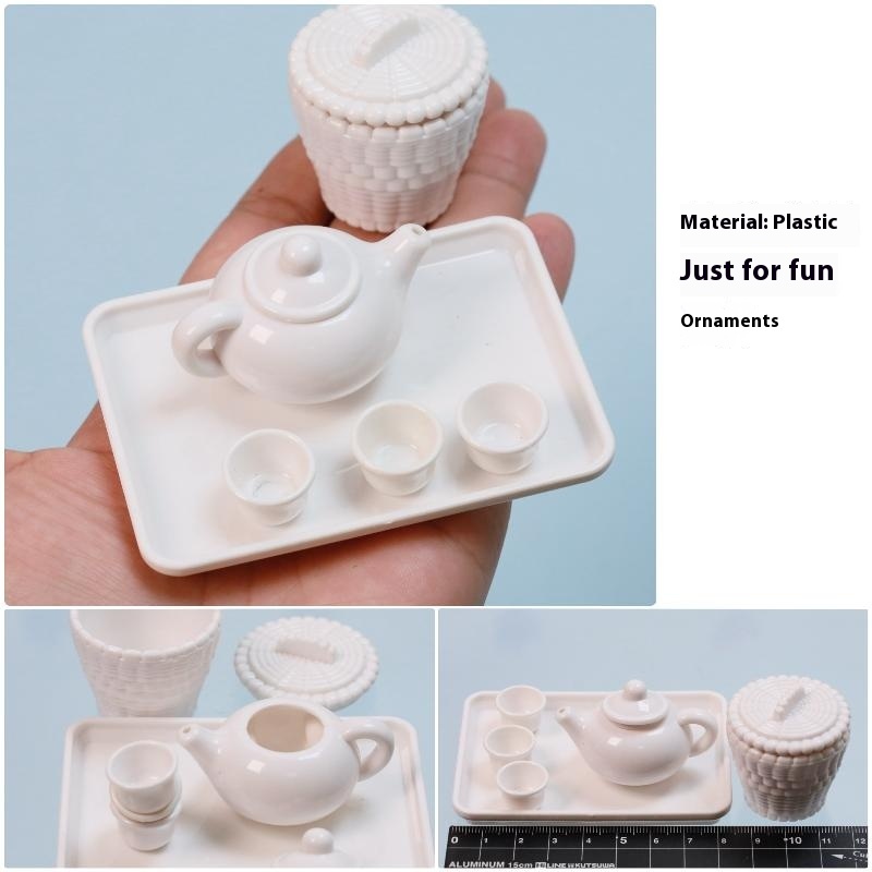 Kitchen Baking Pan Set - طقم شاي مصغر جديد للدمى -