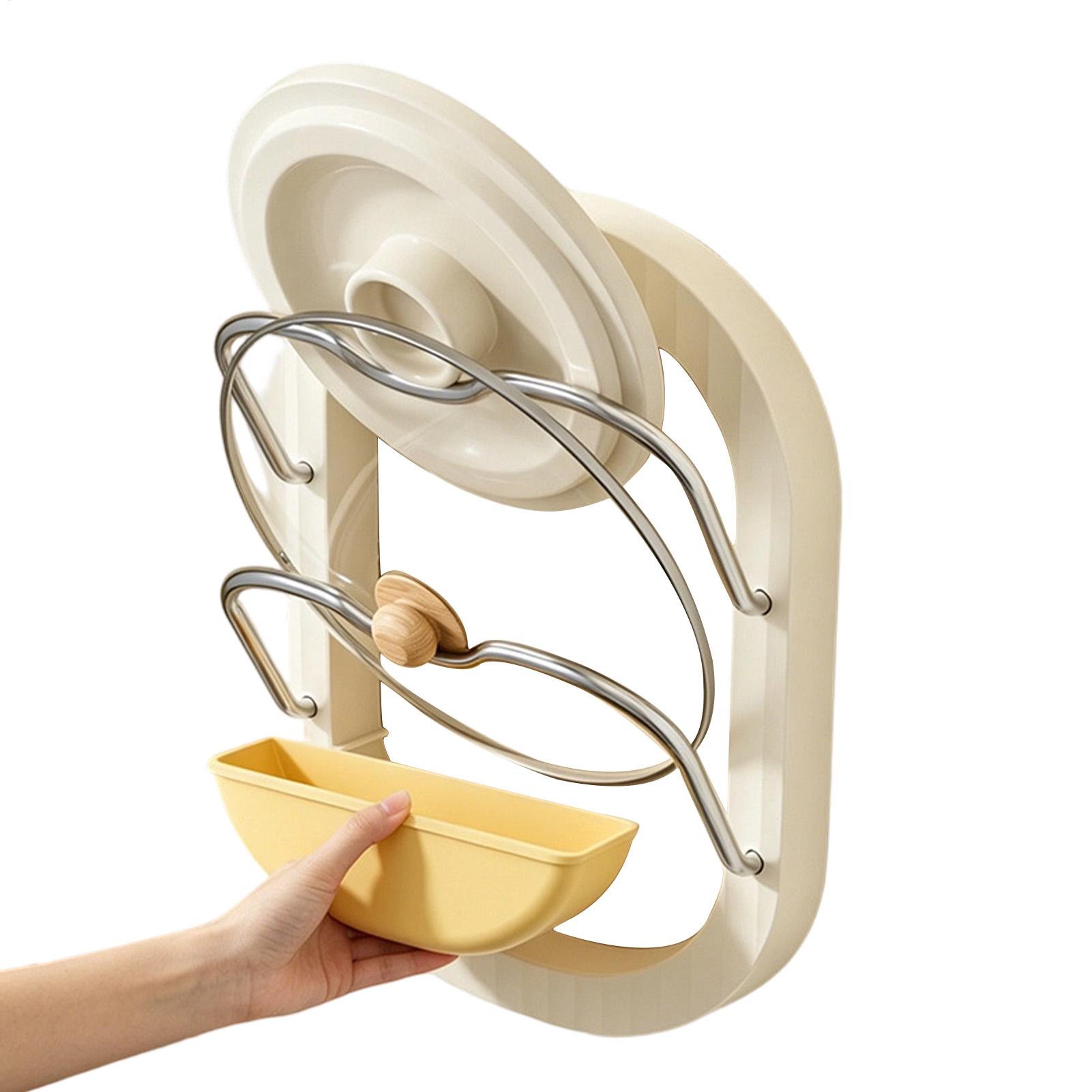 Kitchen Baking Pantry - حامل أغطية الأواني ذو طبقتين، يثبت