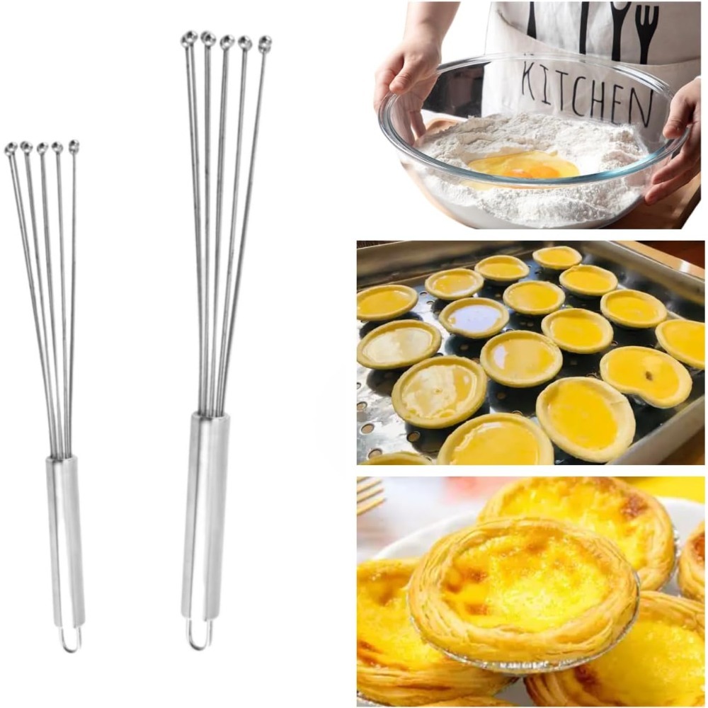 Kitchen Baking Necessities - خفاقة بيض يدوية من الفولاذ المقاوم