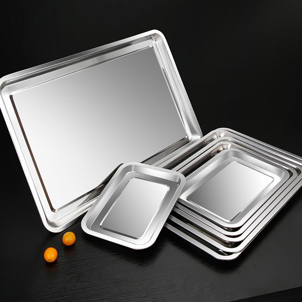 Kitchen Baking Dishes - 1 قطعة صواني الطعام الفولاذ المقاوم