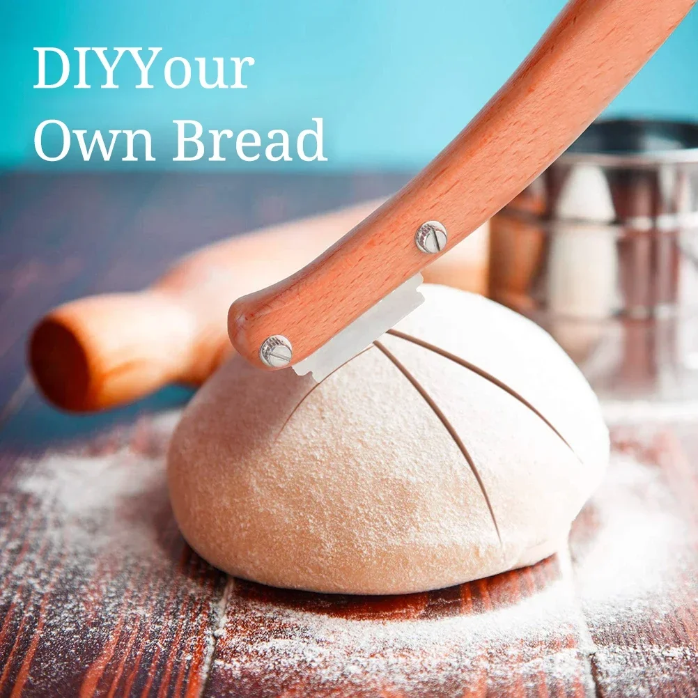 سكين الخبز عرجاء مقبض خشبي خفض - مراجعة Bread Lame Scoring وسعره