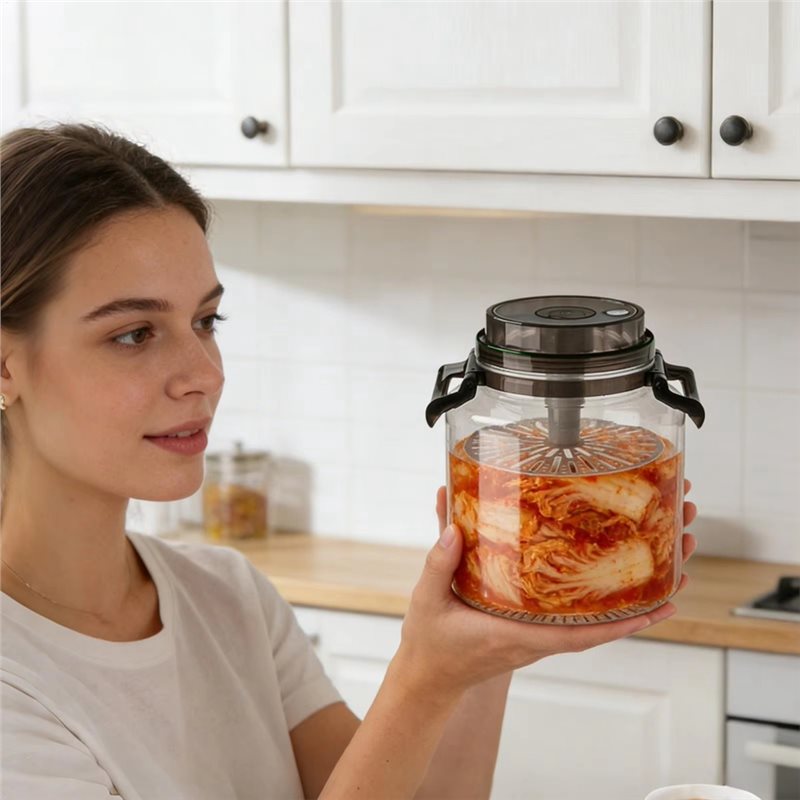 وعاء تخزين دائري محكم الإغلاق  - مراجعة Kitchen Baking Pantry وسعره