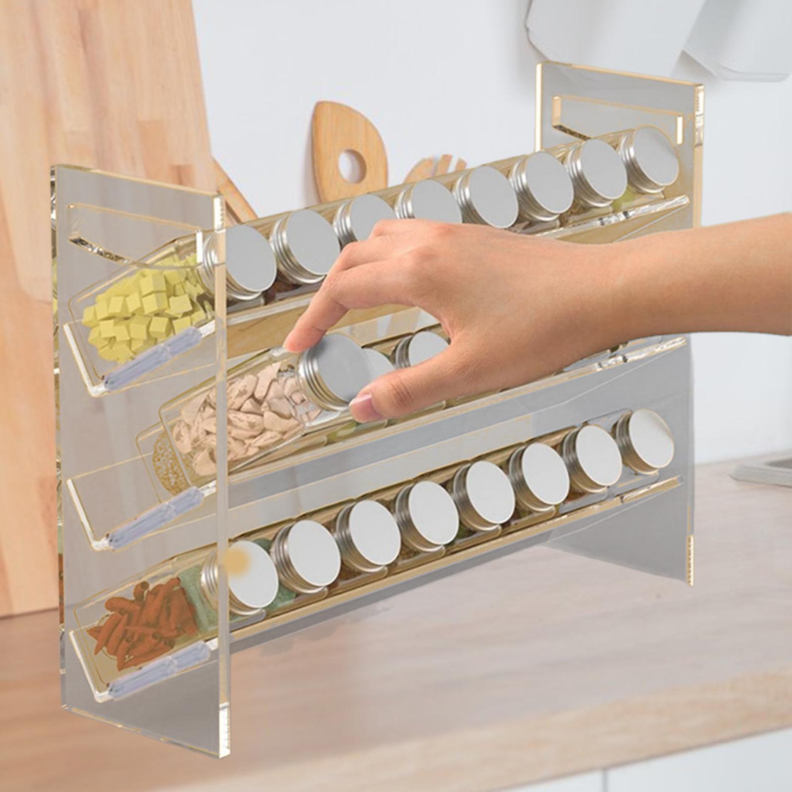 رف توابل أكريليك، حامل منظم لل - مراجعة Kitchen Baking Pantry وسعره