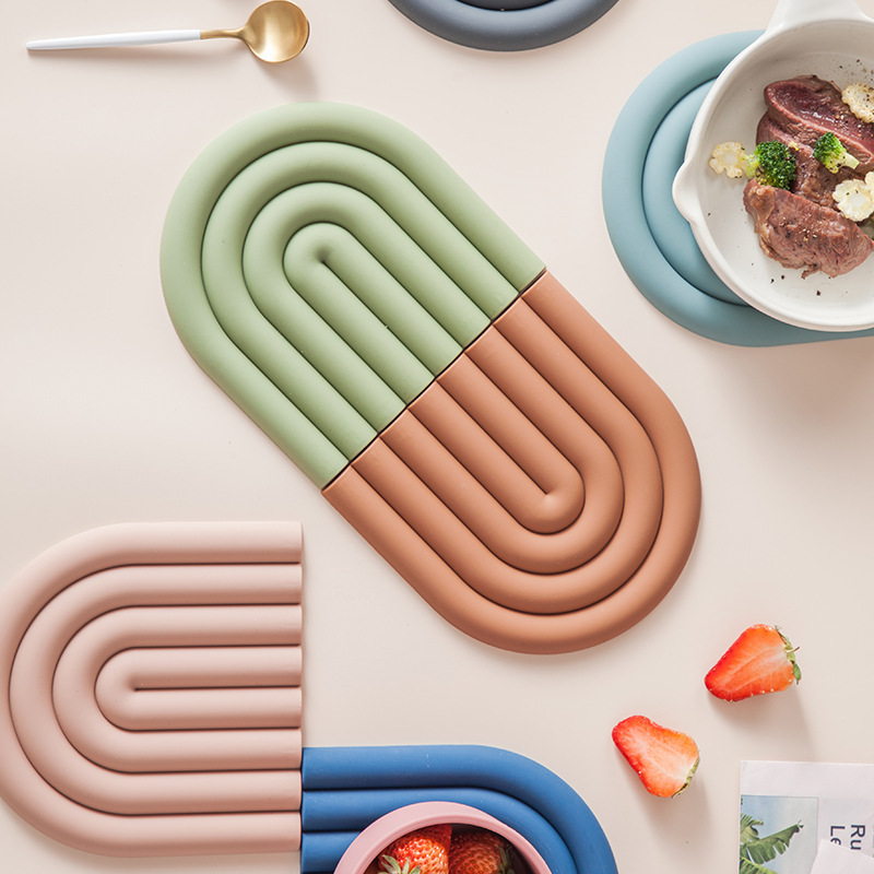 قوس قزح سيليكون الجدول حصيرة ك - مراجعة Kitchen Baking Pan Organizer وسعره