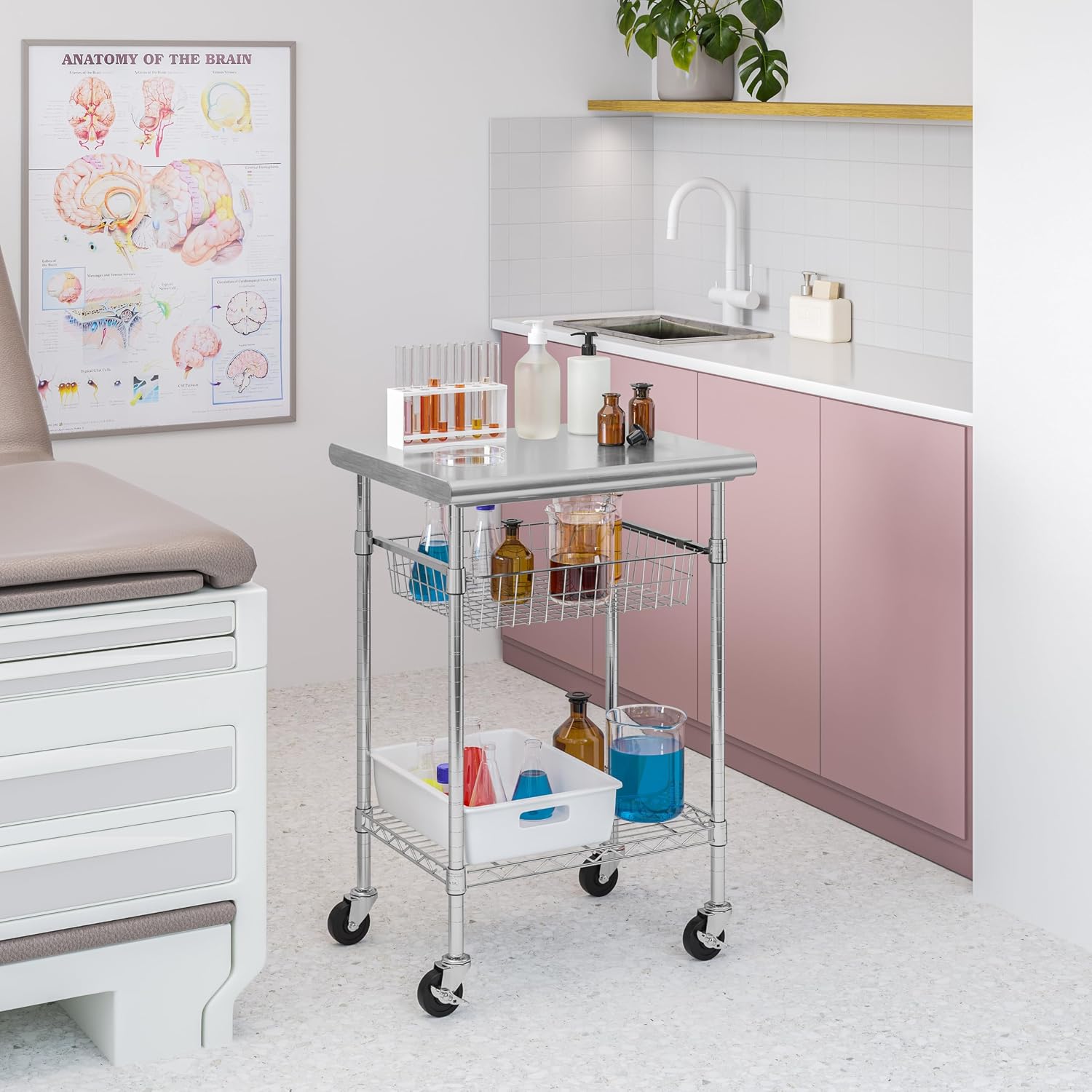 طاولة تحضير تجارية من الفولاذ  - مراجعة Kitchen Island Baking Table وسعره