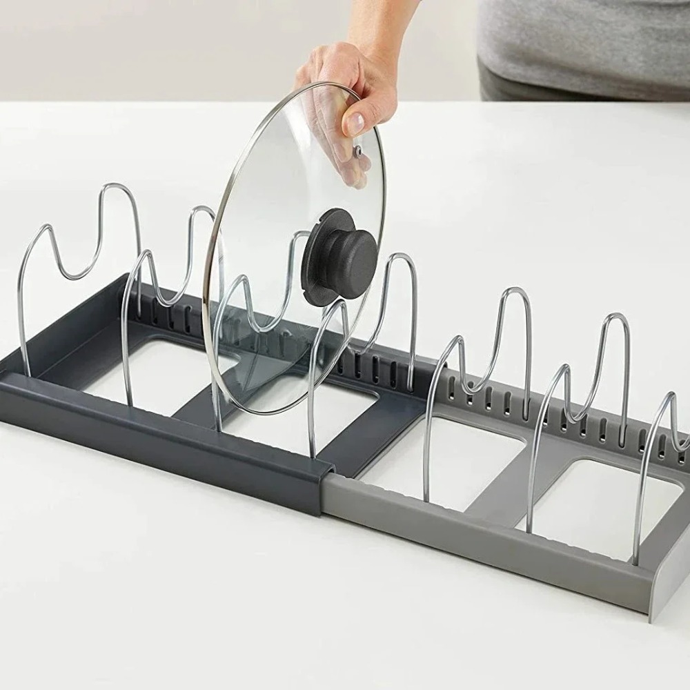 رف أواني تلسكوبي بـ 7 أقسام، م - مراجعة Kitchen Baking Pan Organizer وسعره