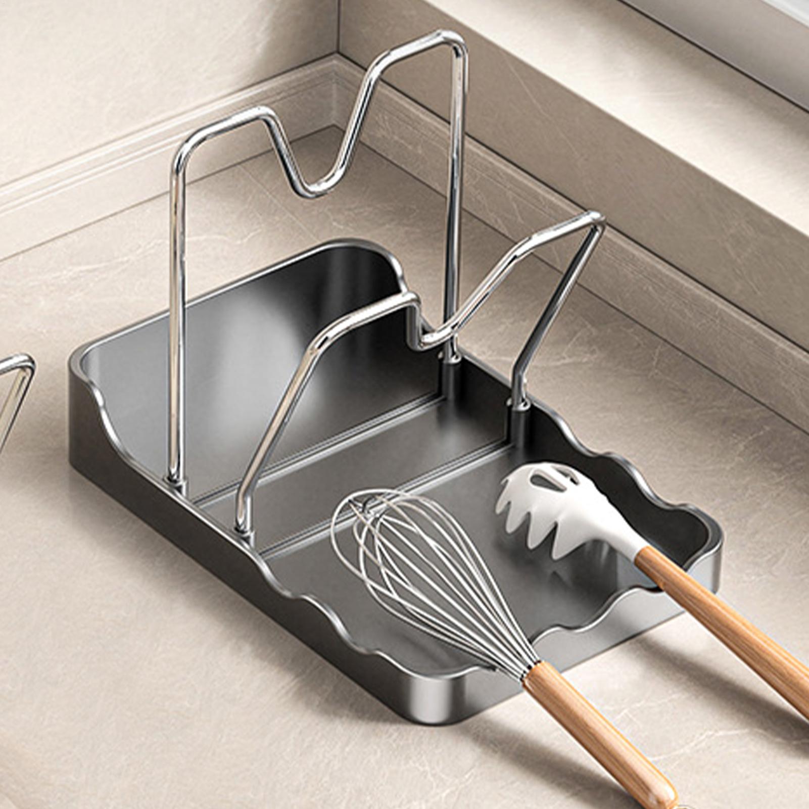 رف غطاء الوعاء رف تجفيف ملعقة  - مراجعة Kitchen Baking Pantry وسعره