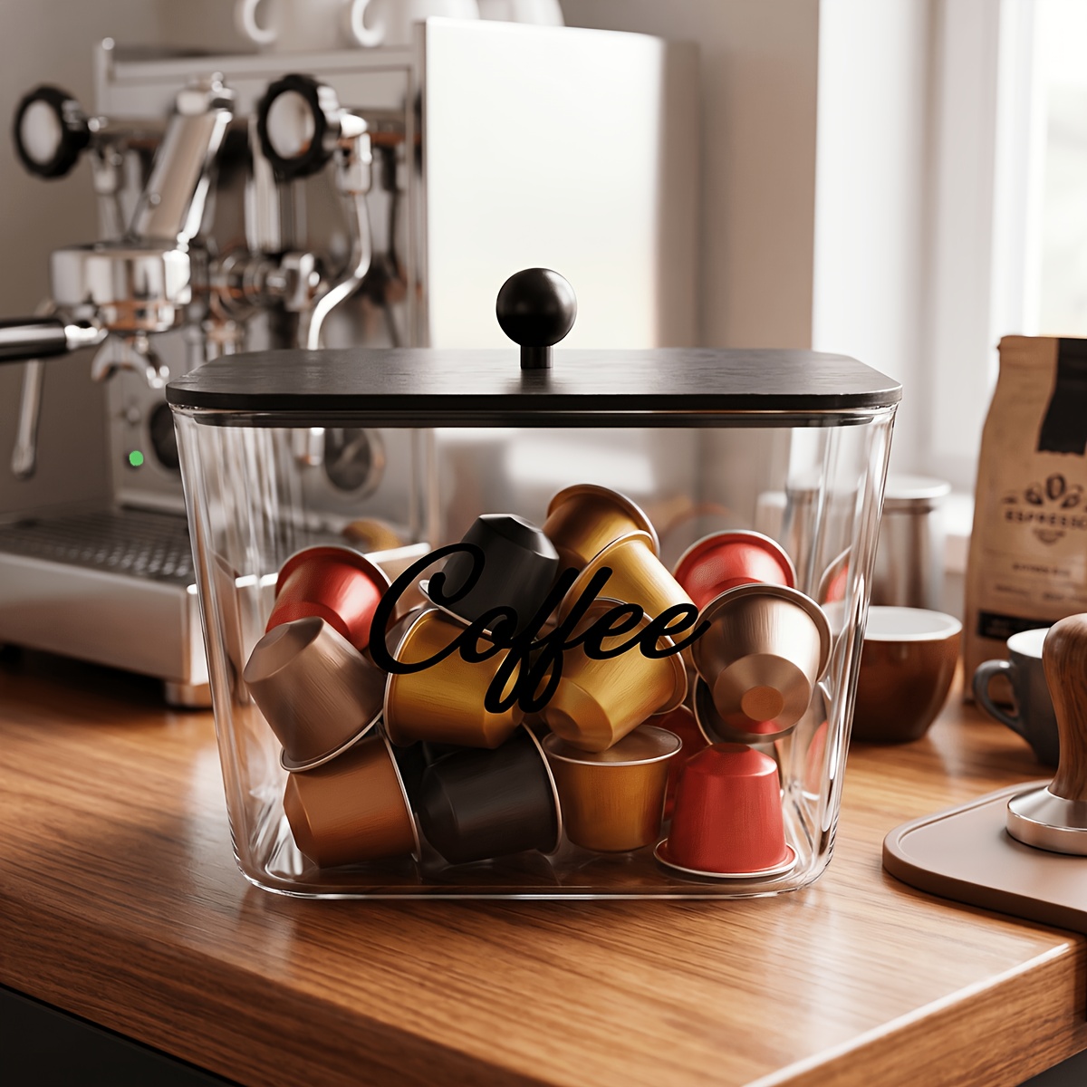 حامل كبسولات القهوة مع أغطية،  - مراجعة Kitchen Baking Tray Organizer وسعره