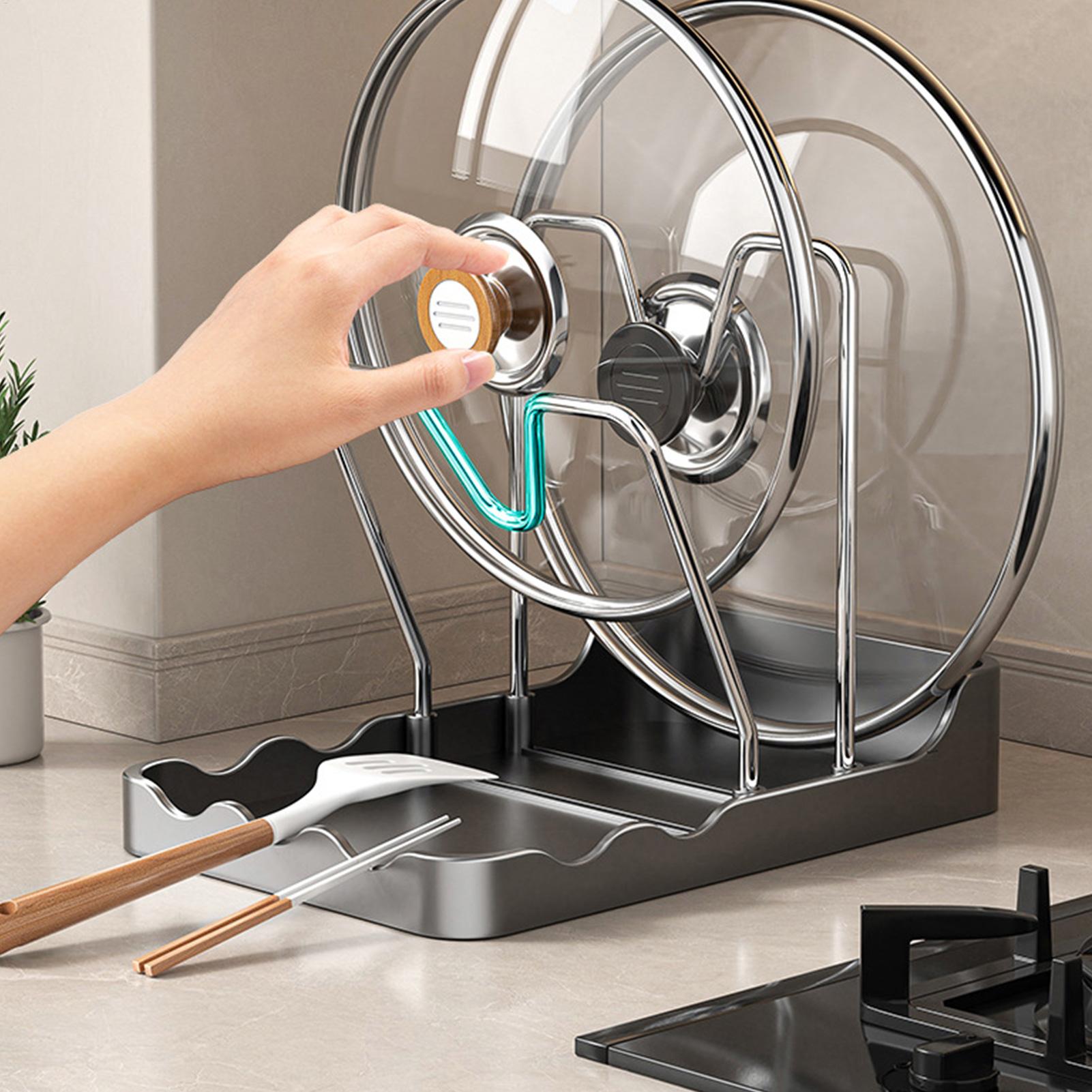 رف غطاء الوعاء رف تجفيف ملعقة  - مراجعة Kitchen Baking Pantry وسعره