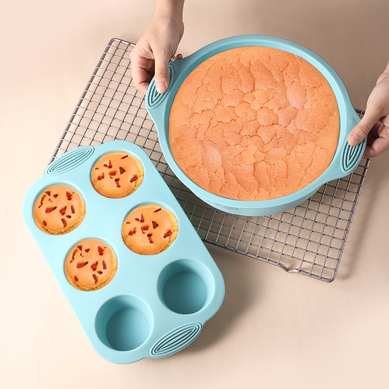 سيليكون كعكة الخبز قوالب مجموع - مراجعة Kitchen Baking Pan Set وسعره