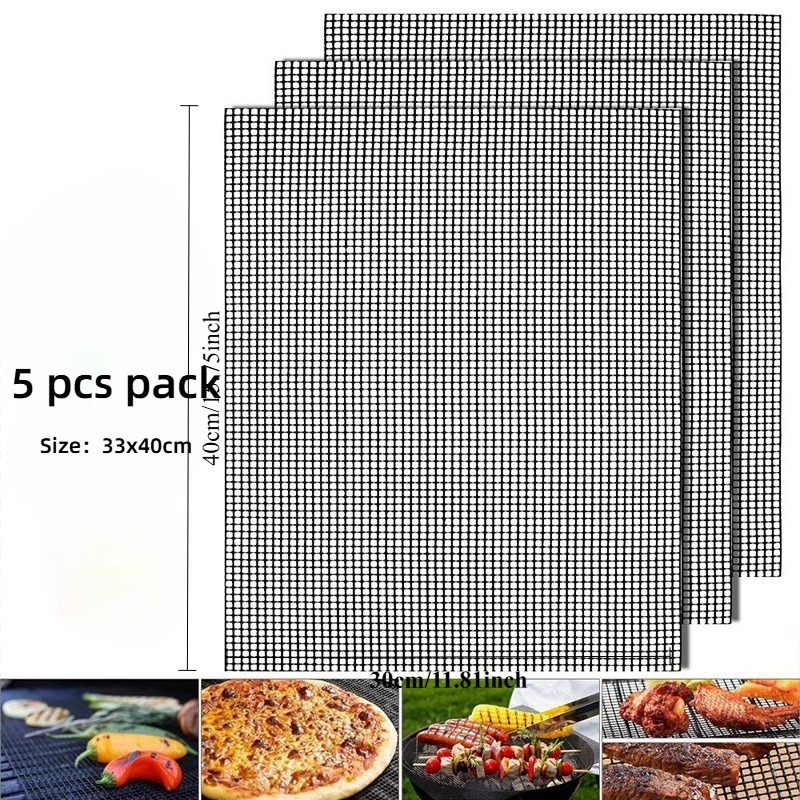 مجموعة من 5 شبكات شواء قابلة ل - مراجعة Super Kitchen Baking Mat وسعره