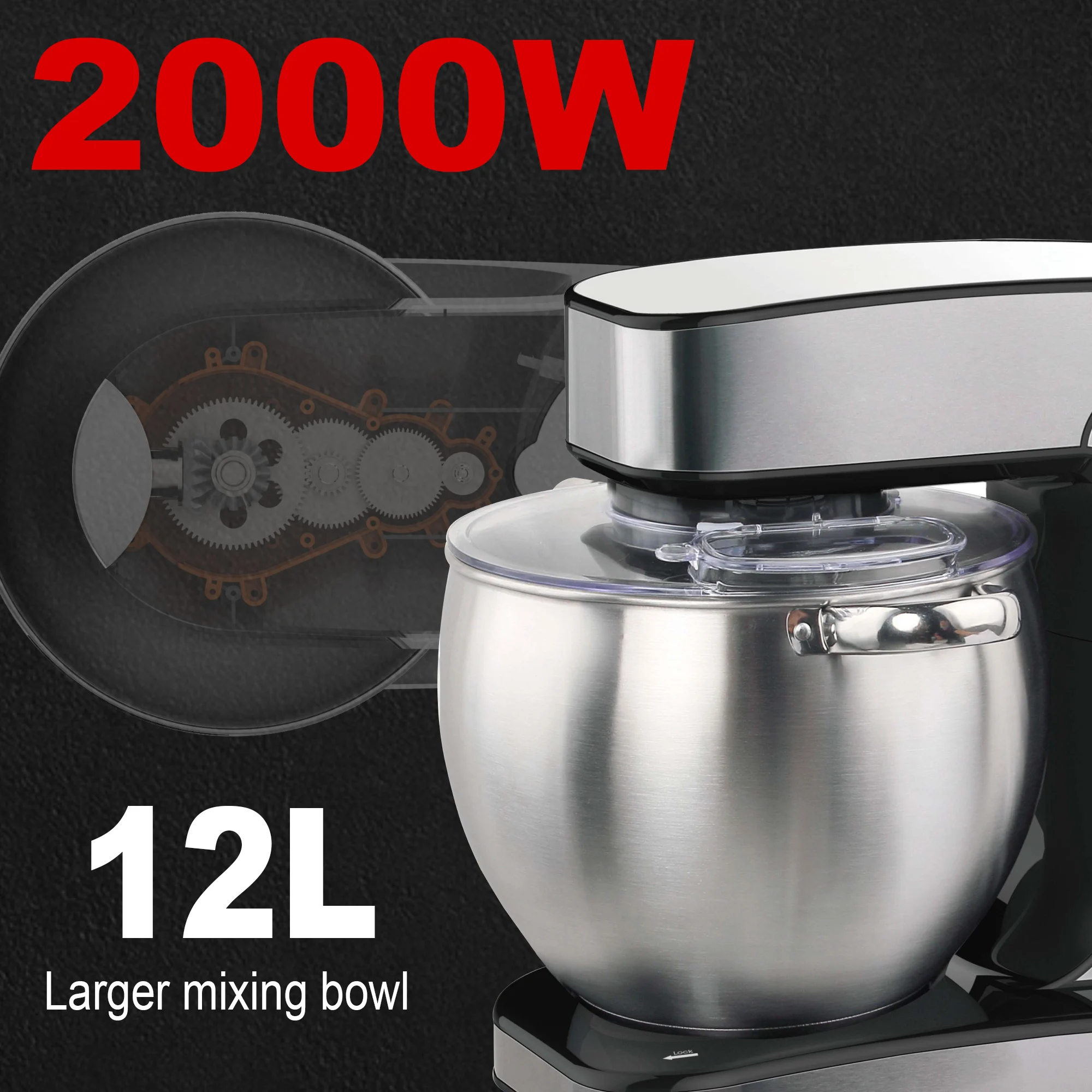 مع خطاف العجين، خفق وخلاط، خلا - مراجعة Kitchen Baking Blender وسعره